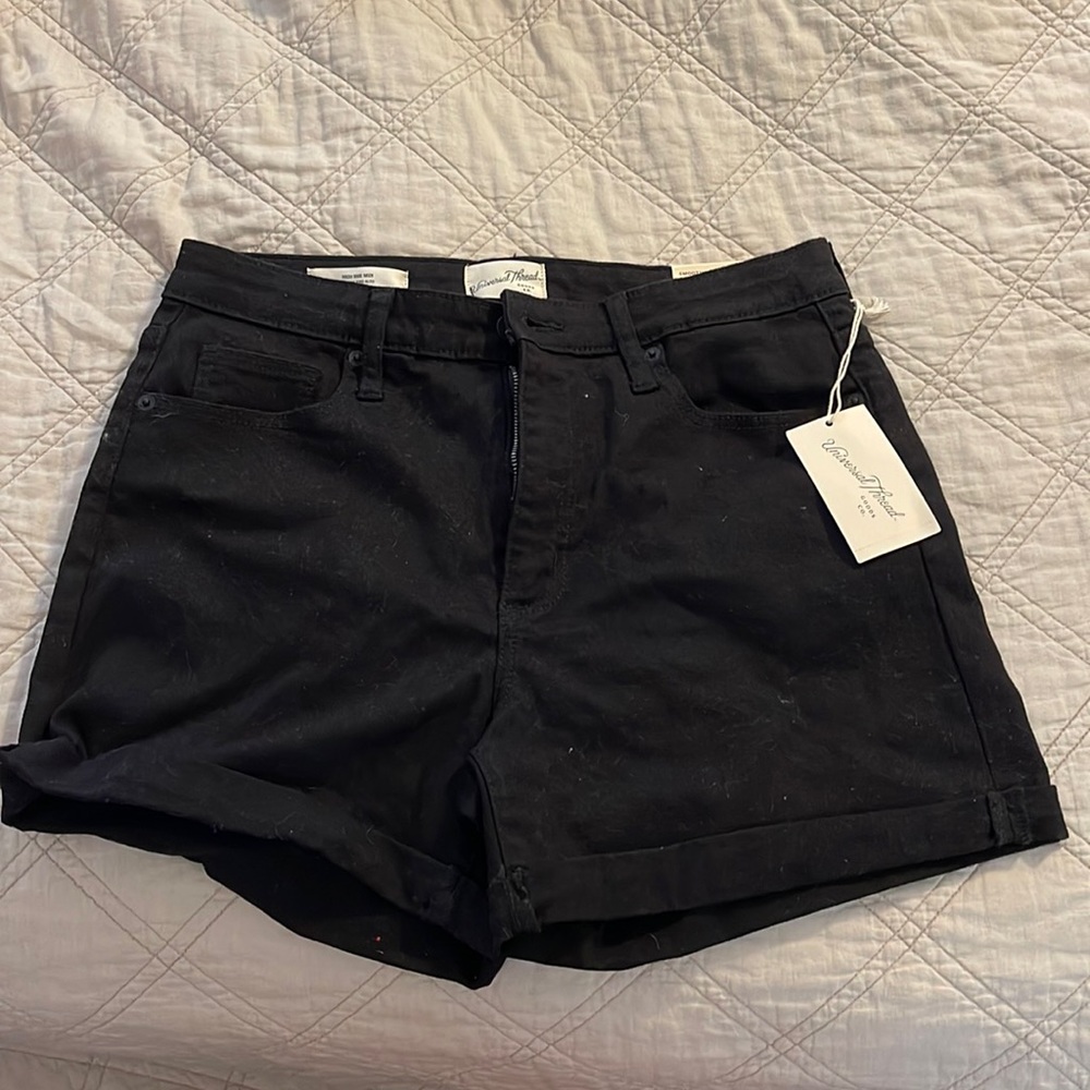 Womens black jean shorts